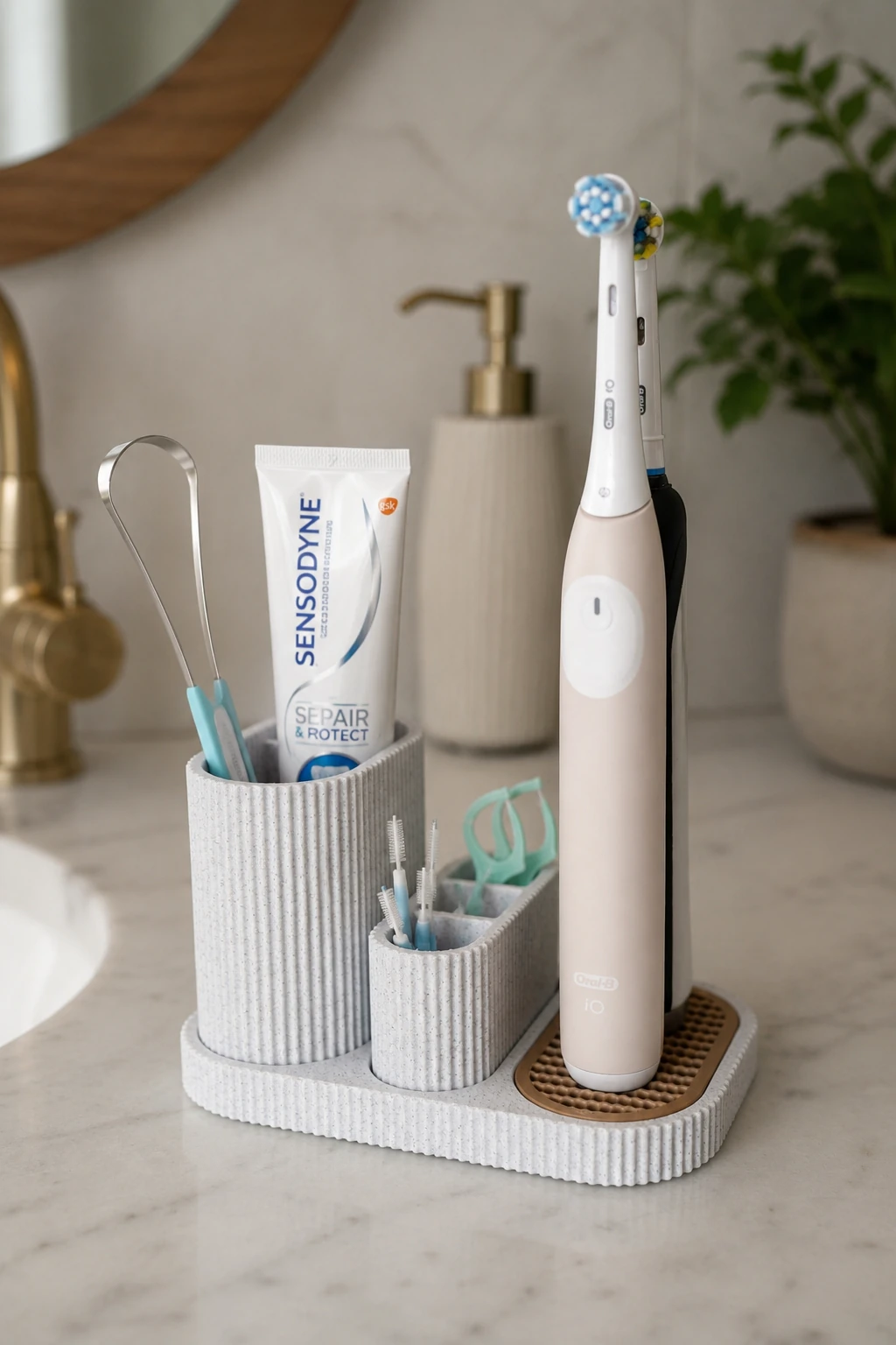 Dentia Holder en versión doble para dos cepillos eléctricos